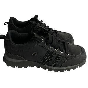Skechers Women's Black Lace Up Athletic Shoes Sneakers‎ Size 7